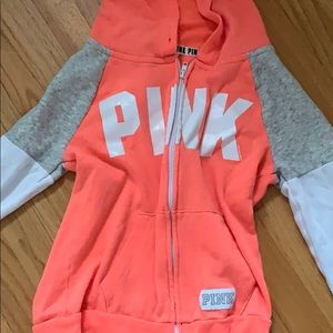 pink zip up